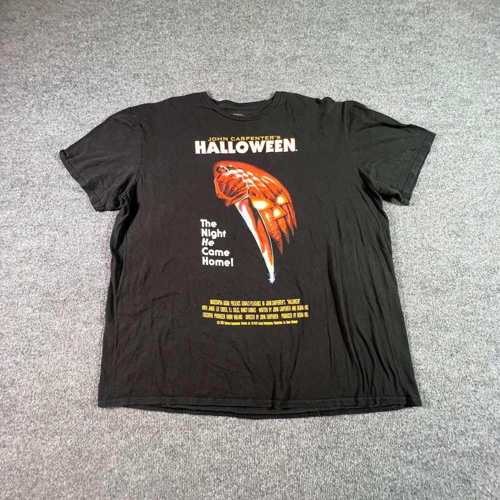 Halloween Movie T-Shirt Mens 2XL Black Cotton Graphic Michael Myers Horror Film